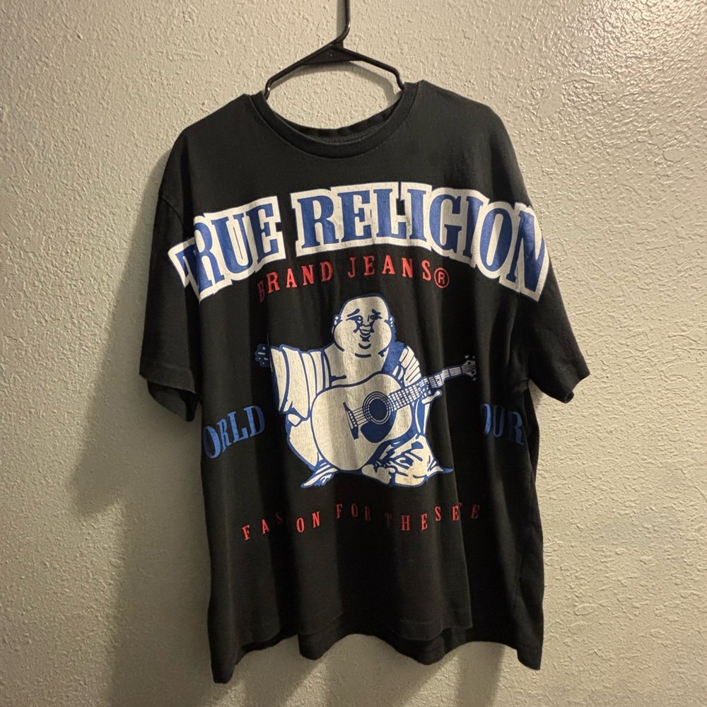 True Religion Graphic Tee with Buddha Design - Picture 2 of 2